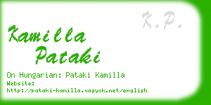 kamilla pataki business card